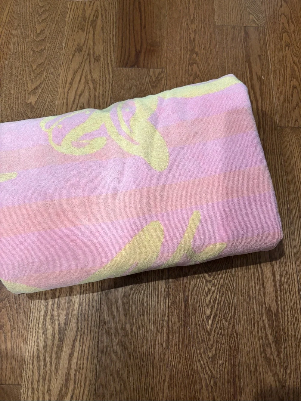 Pink & Yellow Floral Beach Towel 100% cotton